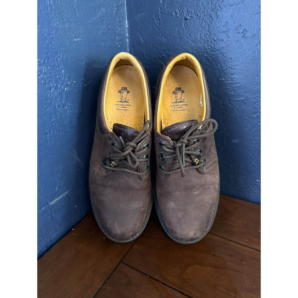 Havana Joe Low Derby Made in Spain Brown Leather Lace Up Shoes Mens Size 41 EU